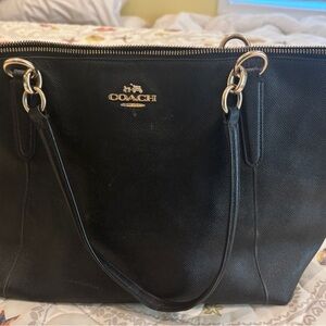 Coach Black Leather Tote purse/bag
